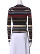 Veronica Beard Striped Crew Neck Crop Top