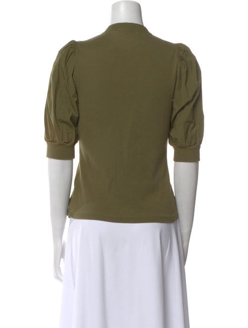 Veronica Beard V-Neck Three-Quarter Sleeve Polo