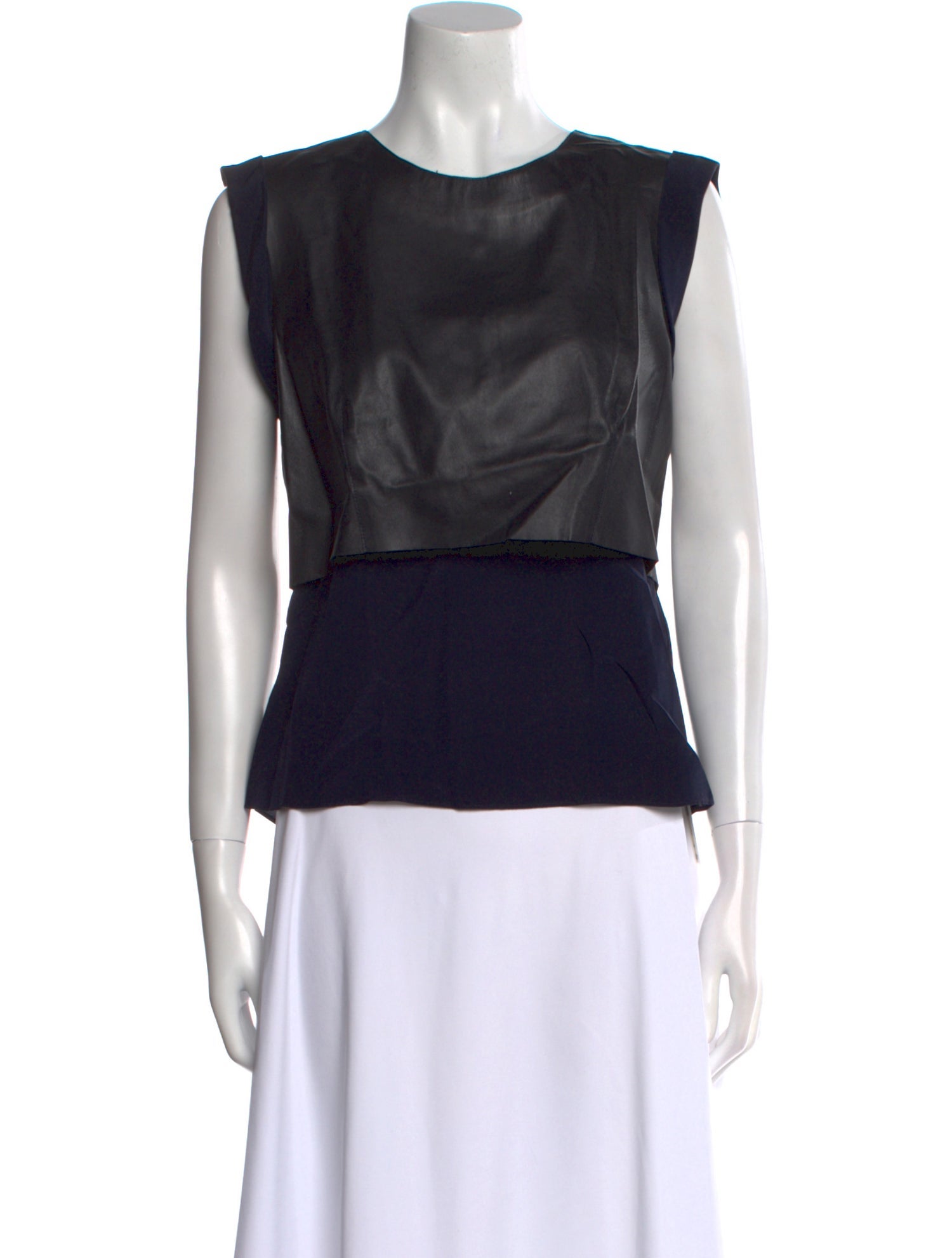 Veronica Beard Silk Crew Neck Top