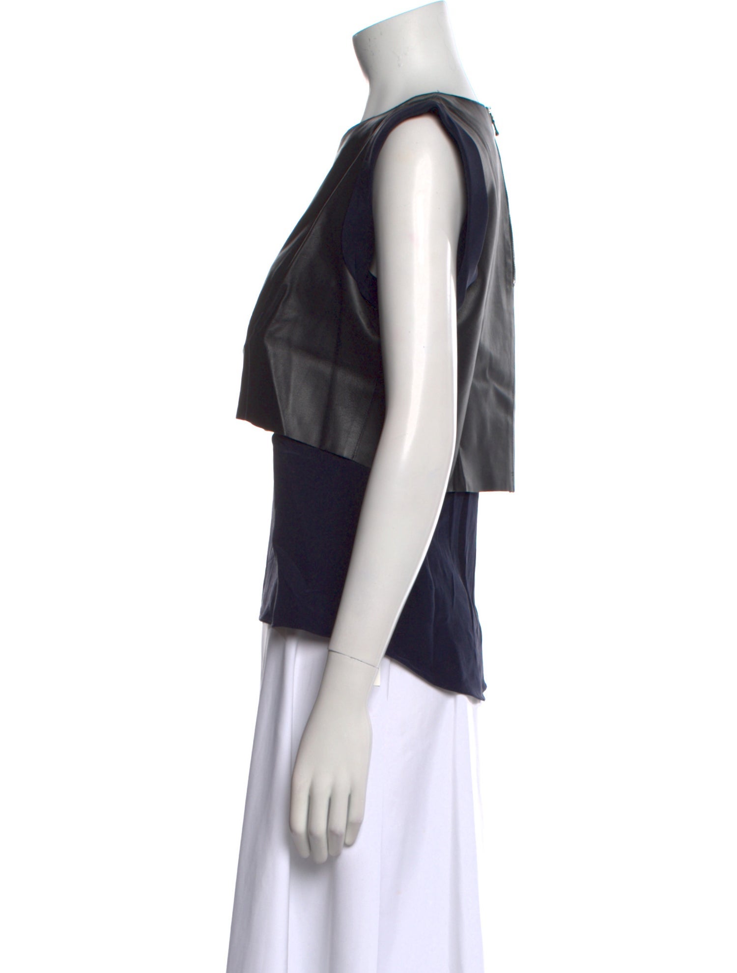 Veronica Beard Silk Crew Neck Top