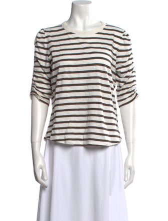Veronica Beard Striped Crew Neck T-Shirt