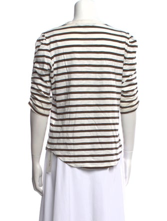 Veronica Beard Striped Crew Neck T-Shirt