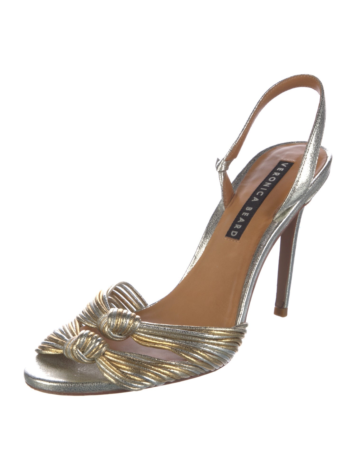 Veronica Beard Leather Slingback Sandals