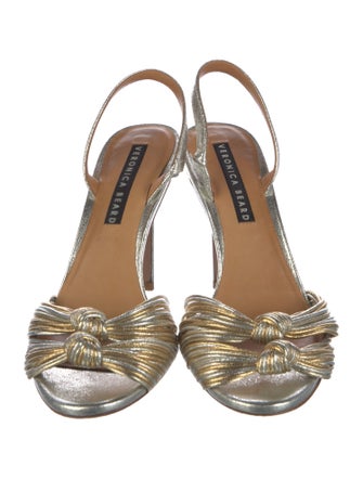 Veronica Beard Leather Slingback Sandals