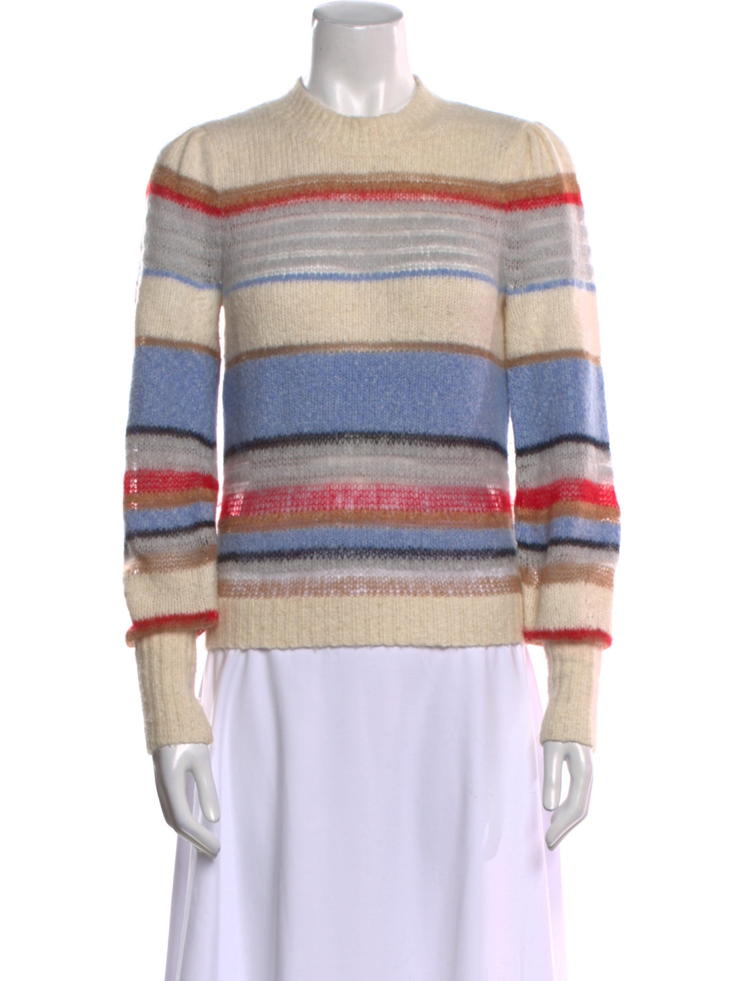 Veronica Beard Striped Crew Neck Sweater