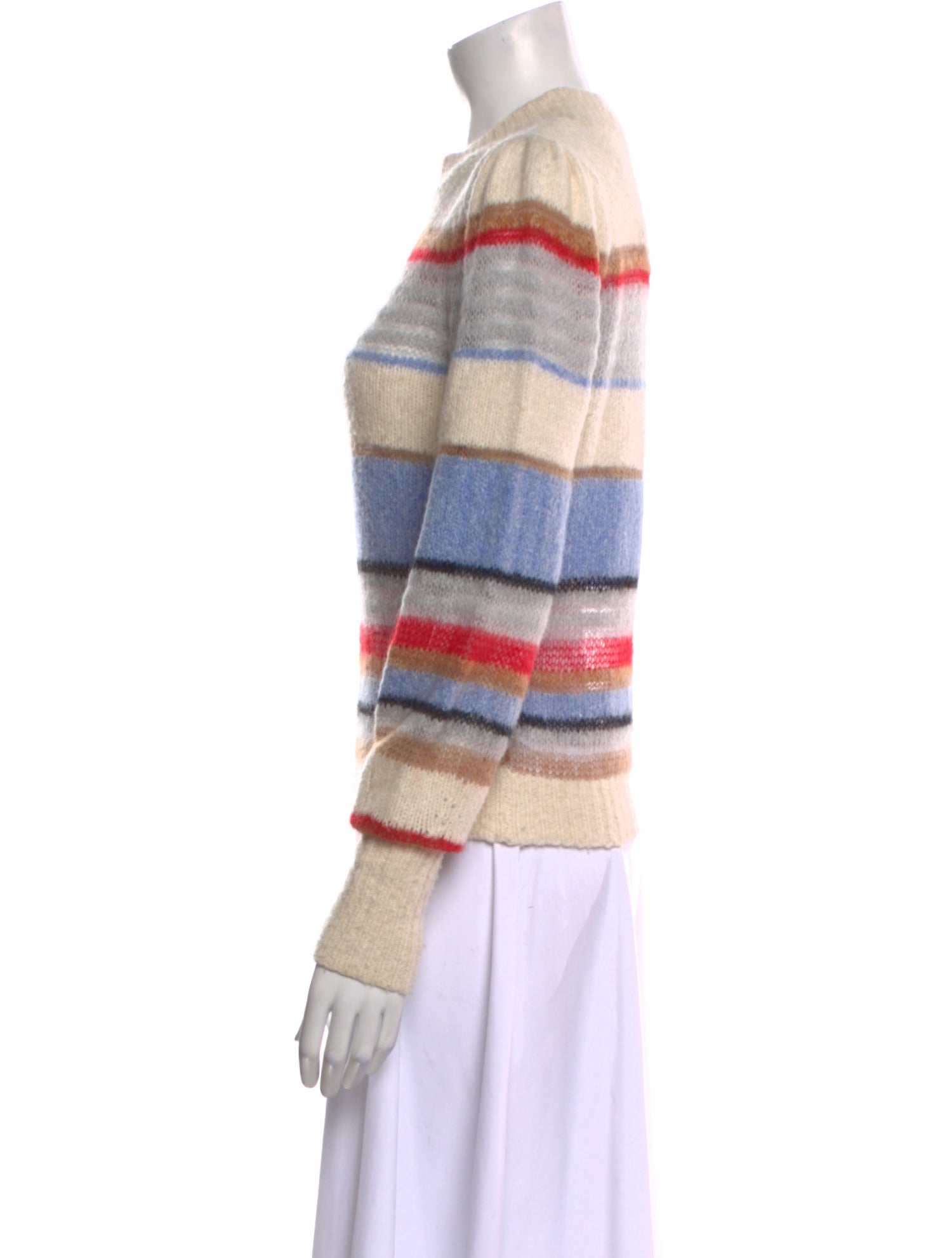 Veronica Beard Striped Crew Neck Sweater