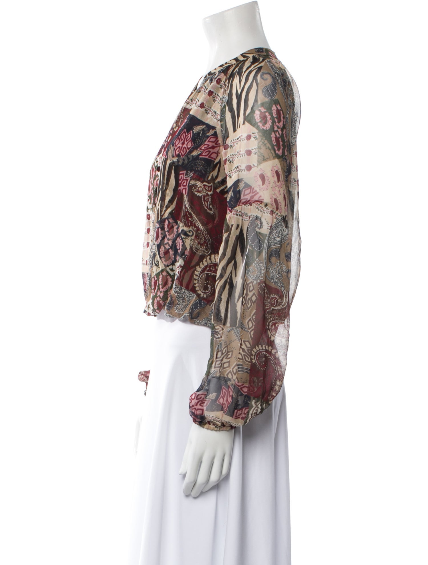 Veronica Beard Silk Paisley Print Blouse