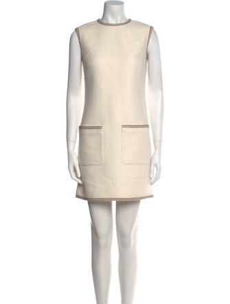 Veronica Beard Crew Neck Mini Dress