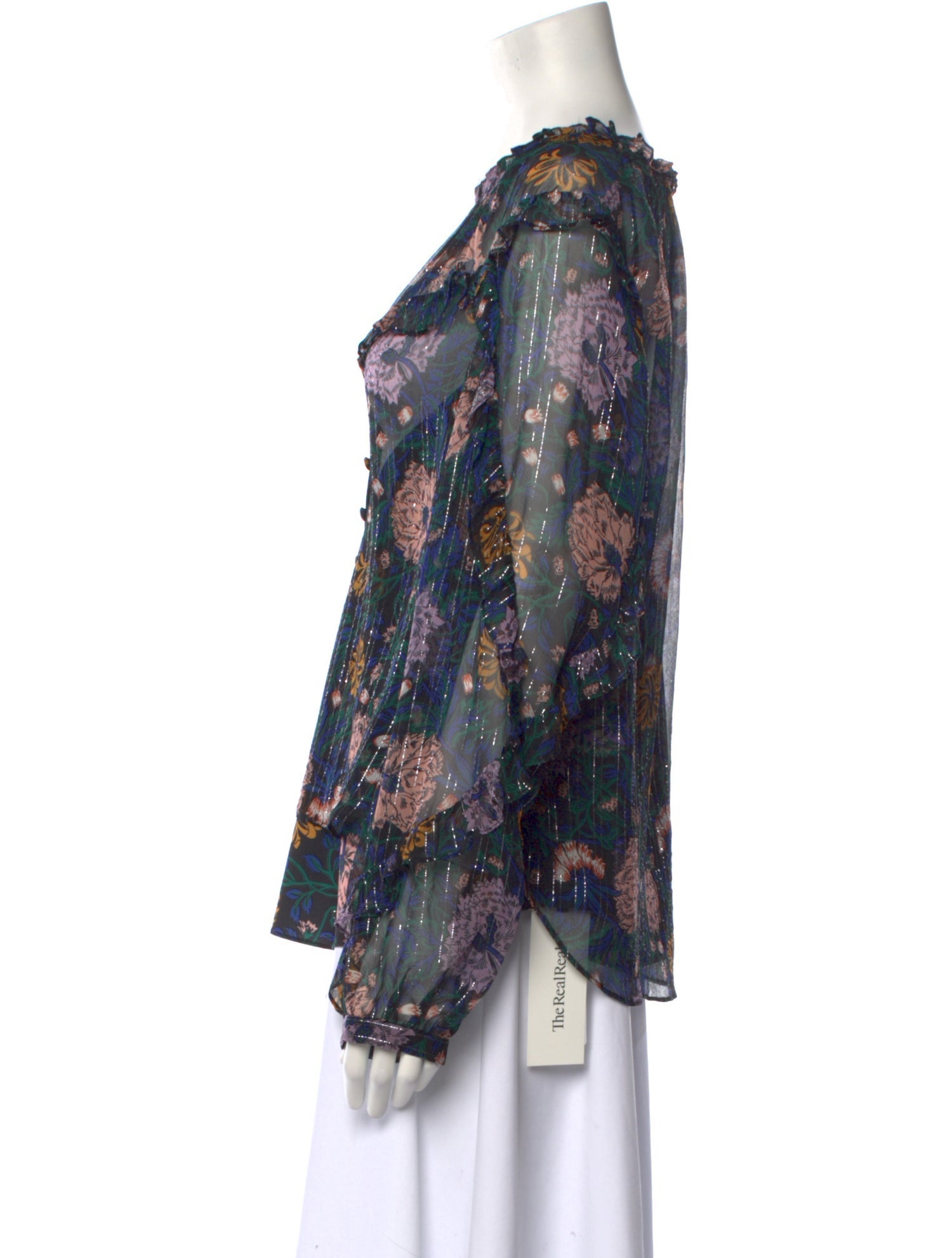 Veronica Beard Silk Floral Print Blouse