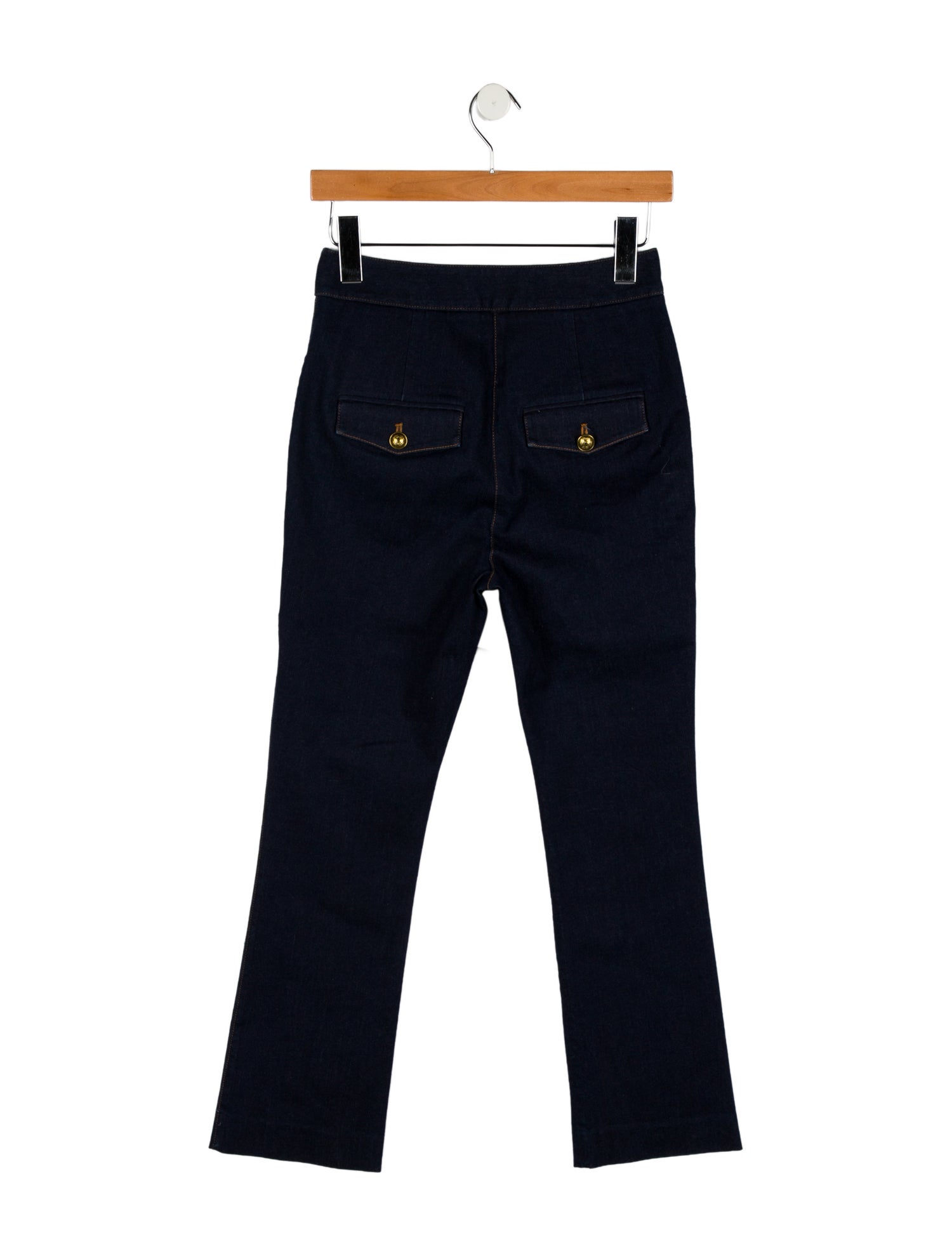 Veronica Beard High-Rise Straight Leg Jeans