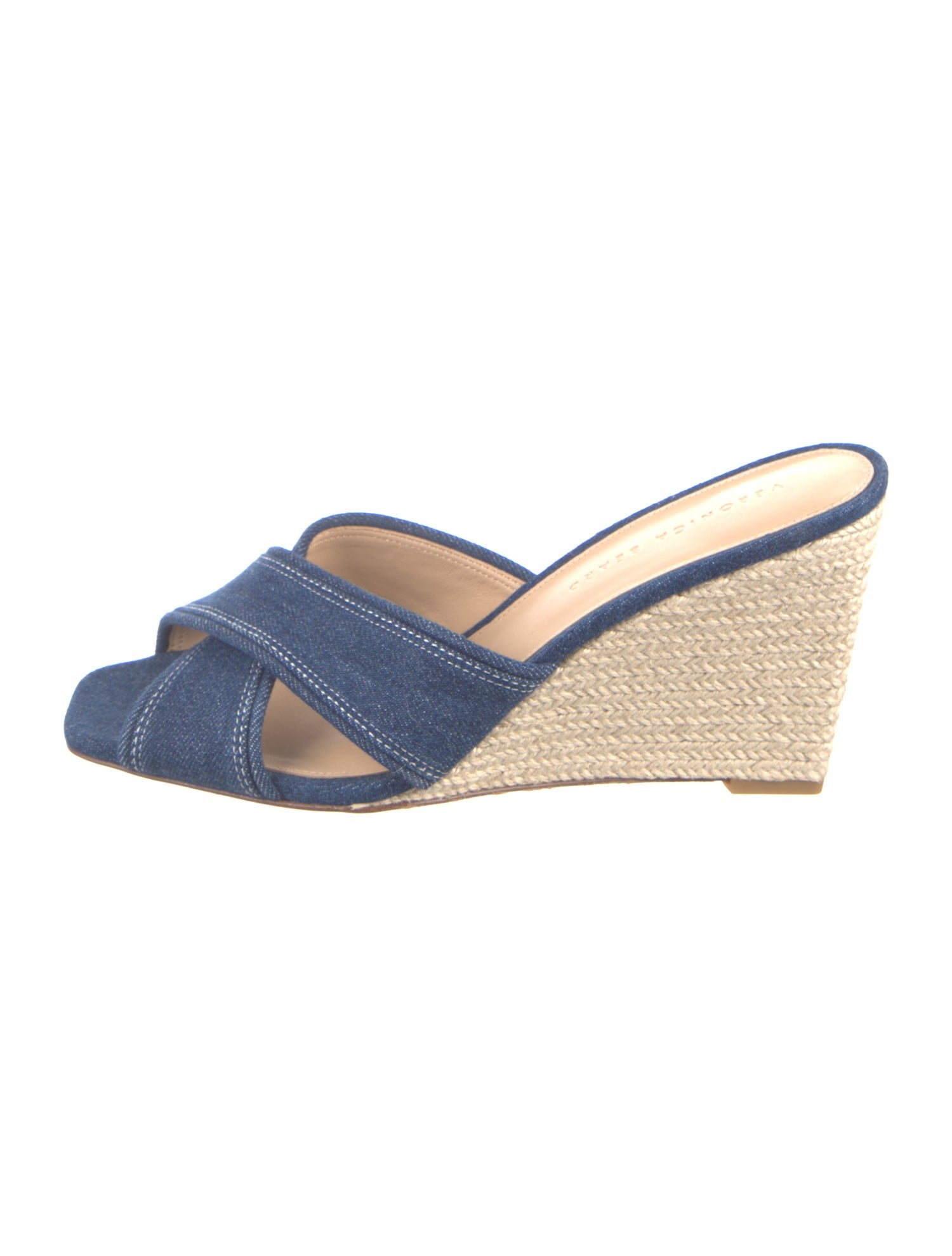 Veronica Beard Denim Braided Accents Espadrilles