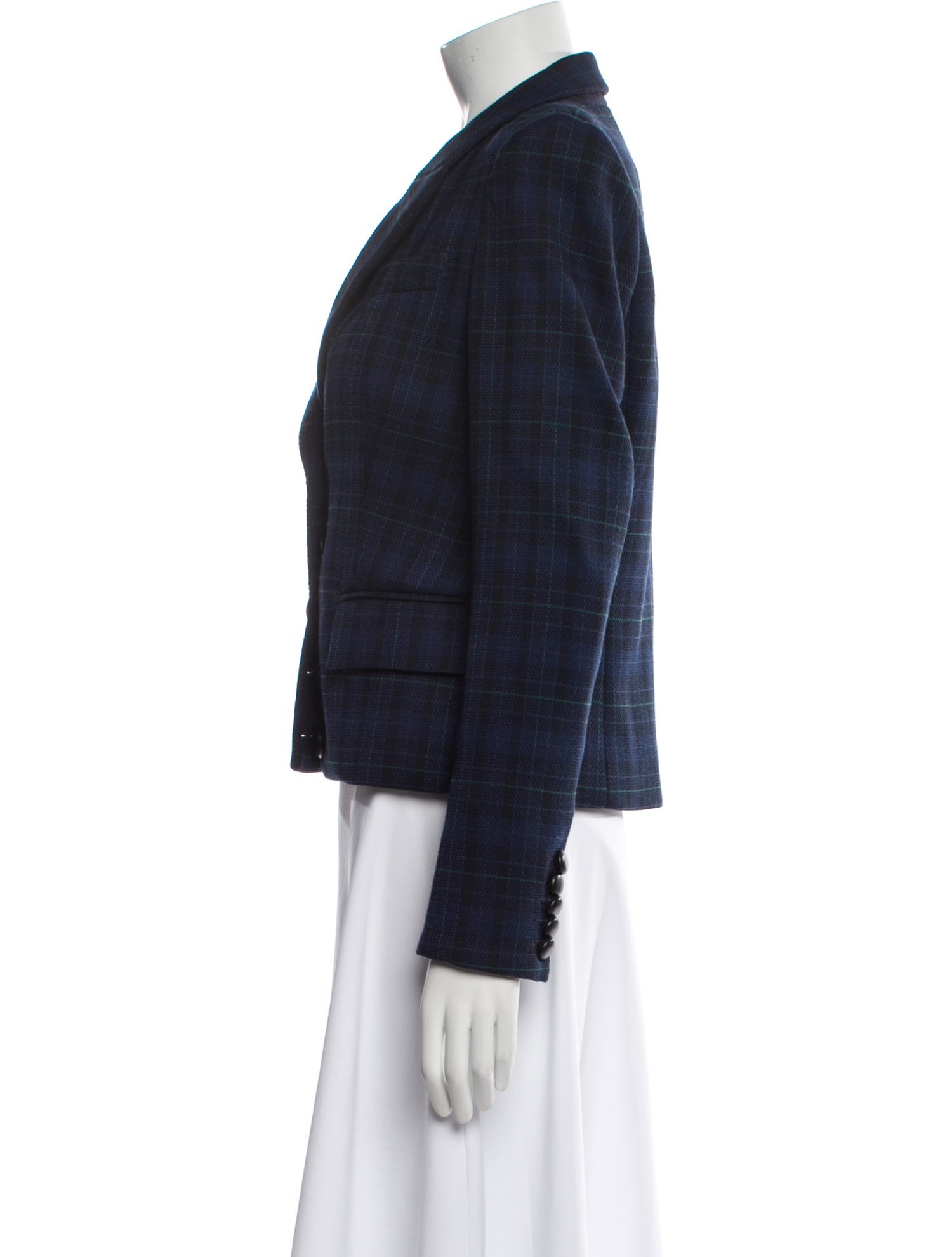 Veronica Beard Plaid Print Blazer
