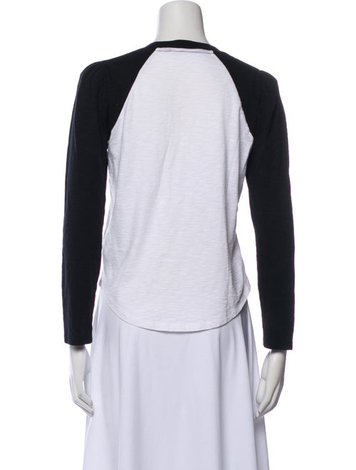 Veronica Beard Colorblock Pattern Crew Neck Crop Top