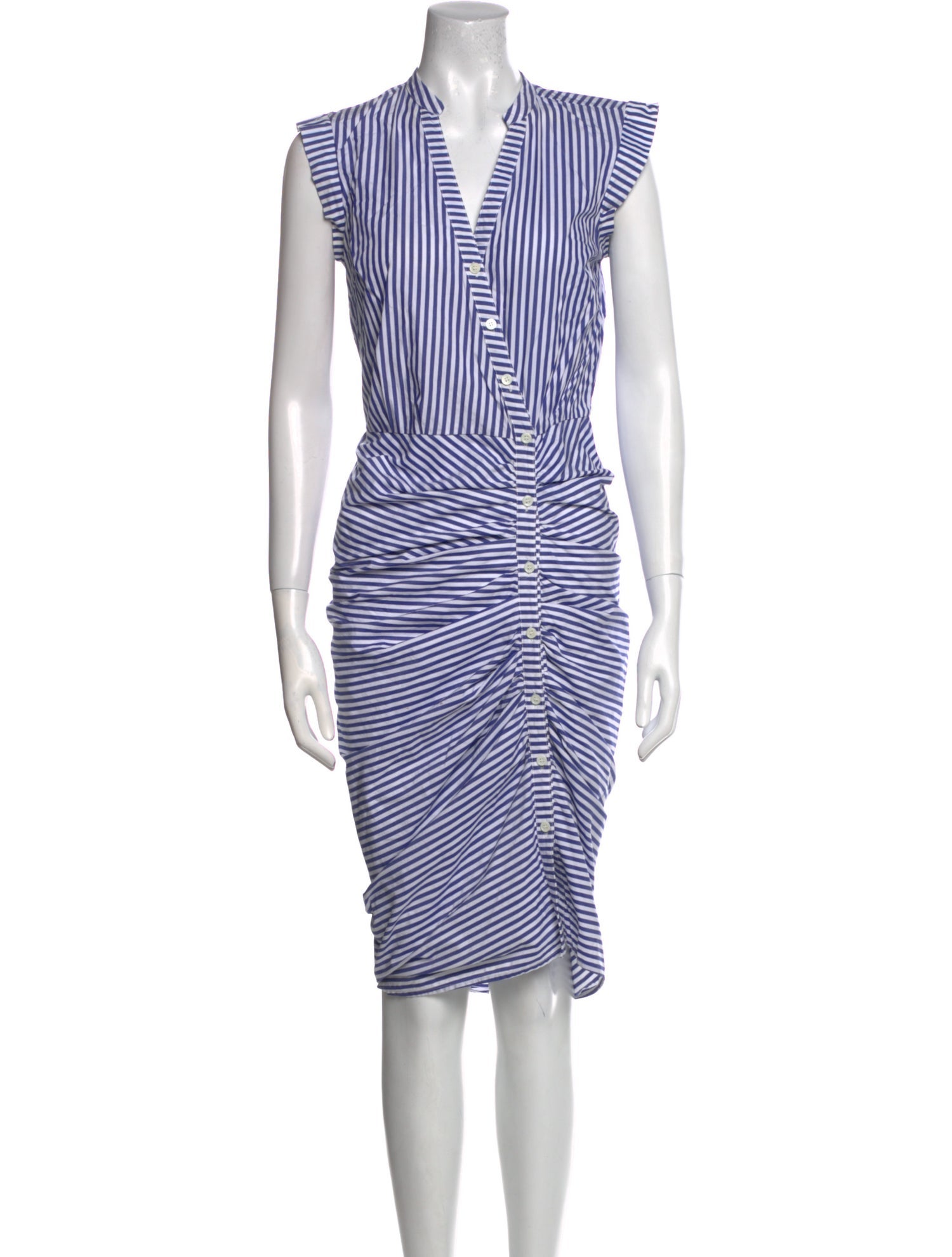 Veronica Beard Striped Midi Length Dress