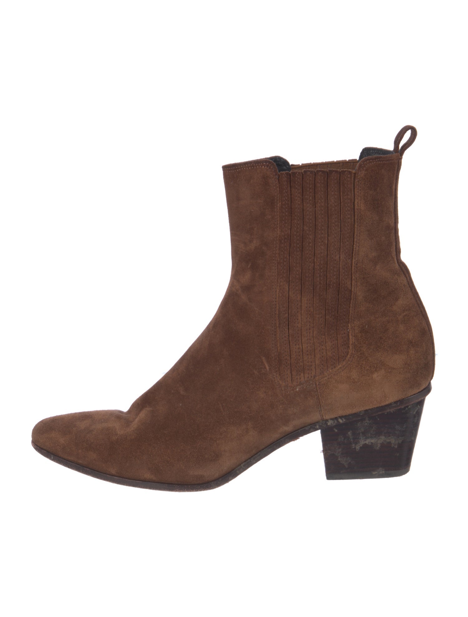 Veronica Beard Suede Colorblock Pattern Chelsea Boots