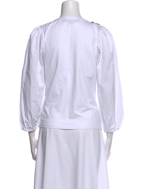 Veronica Beard Graphic Print Bateau Neckline Top