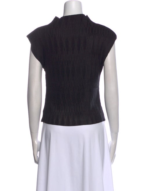 Veronica Beard Mock Neck Short Sleeve Top