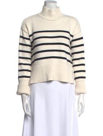 Veronica Beard Striped Turtleneck Top