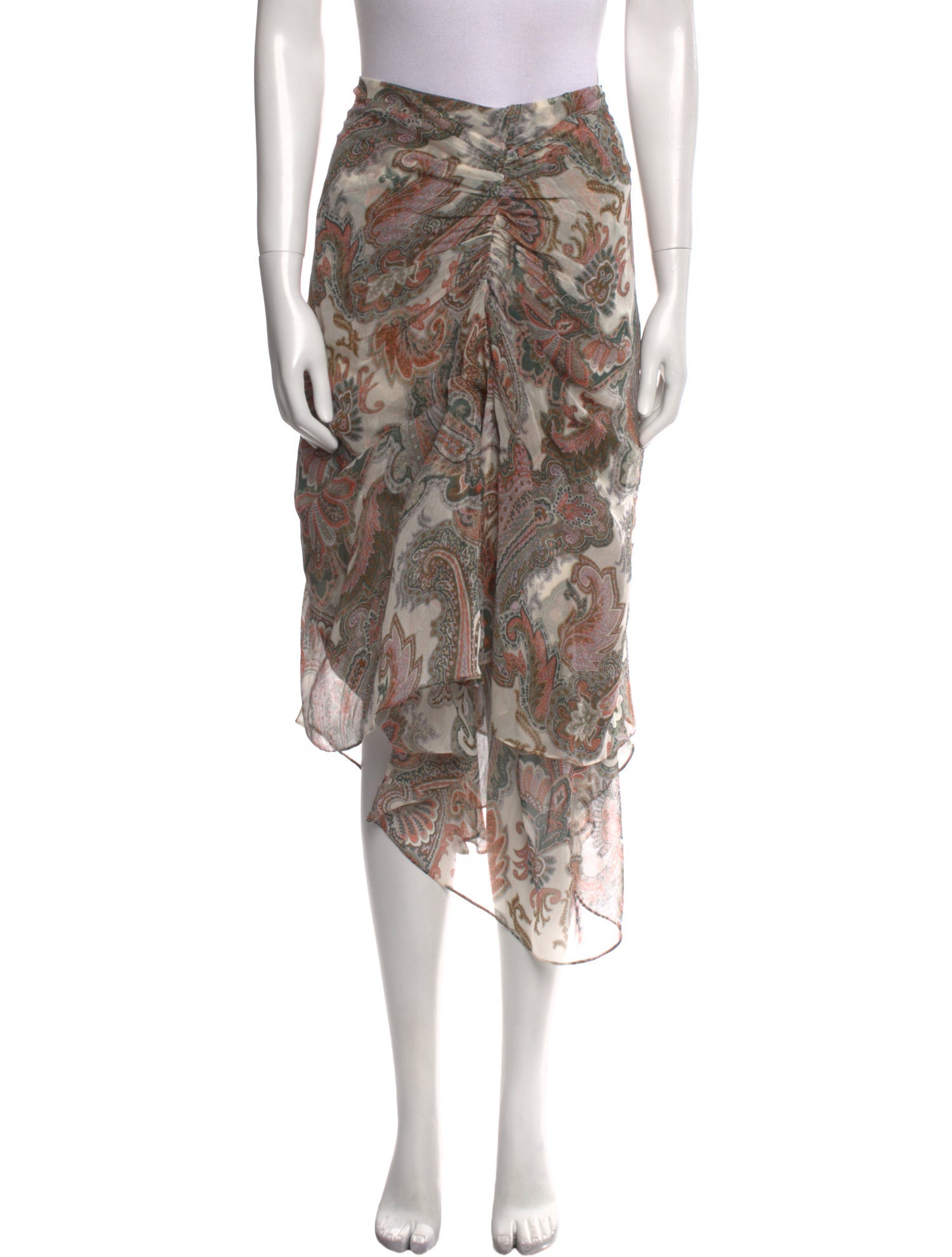 Veronica Beard Silk Midi Length Skirt