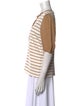 Veronica Beard Striped V-Neck Top