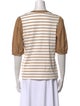 Veronica Beard Striped V-Neck Top