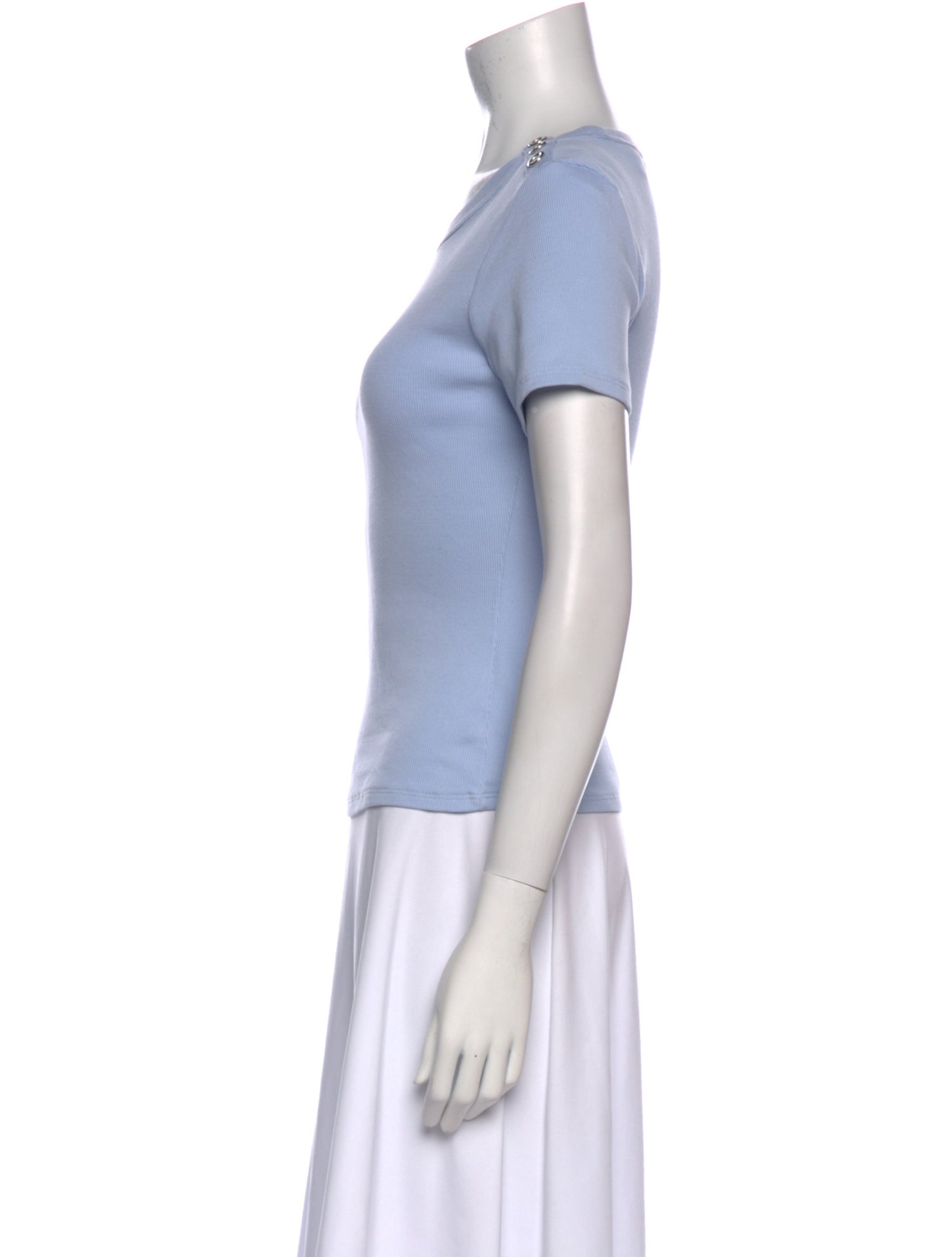 Veronica Beard Scoop Neck Short Sleeve T-Shirt