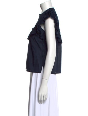 Veronica Beard Crew Neck Short Sleeve Top