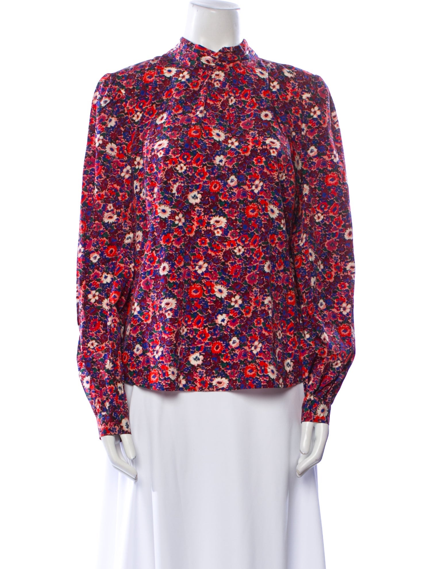 Veronica Beard Silk Floral Print Blouse
