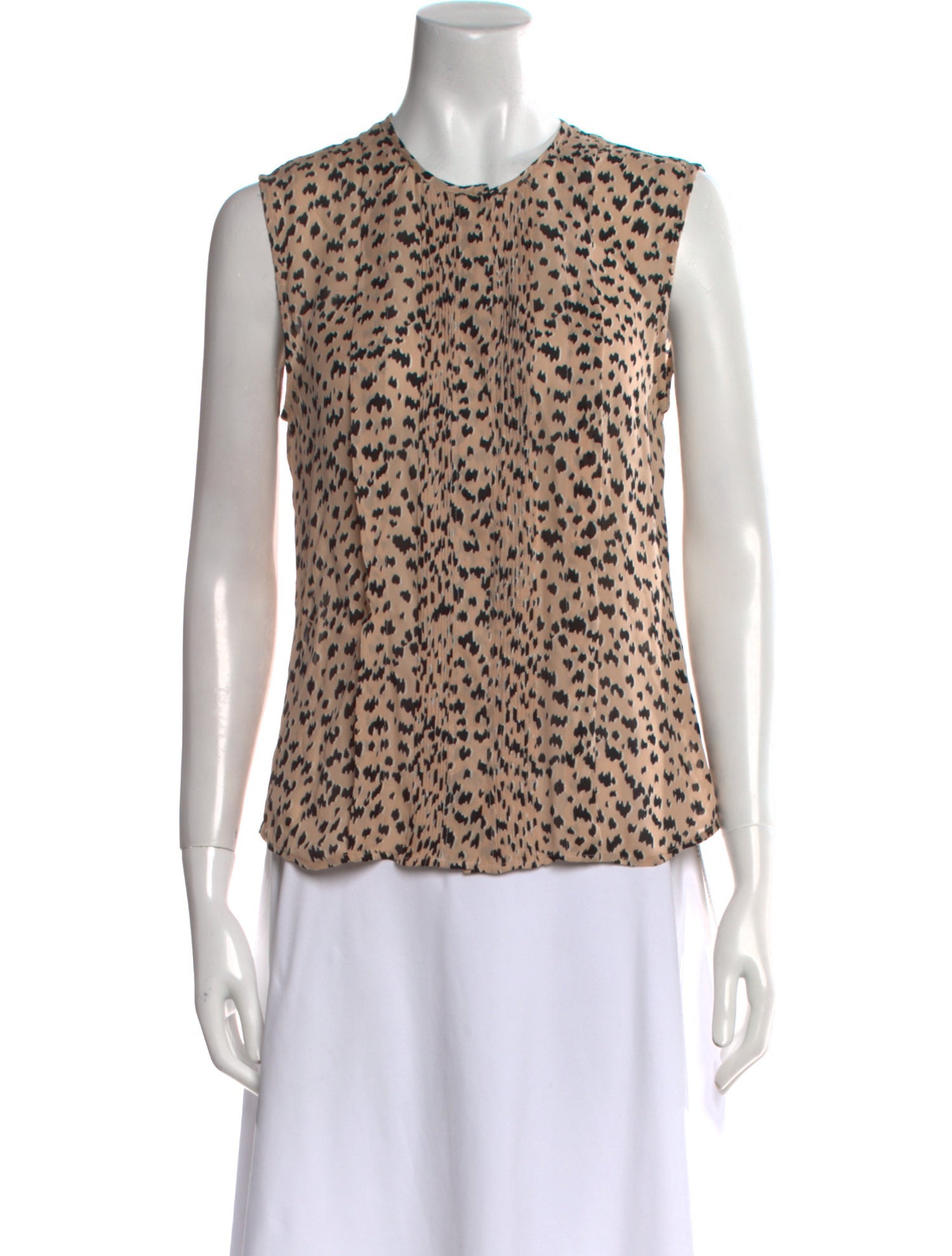 Veronica Beard Silk Animal Print Top