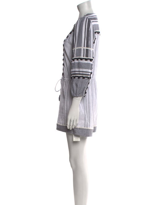 Veronica Beard Printed V-Neck Romper