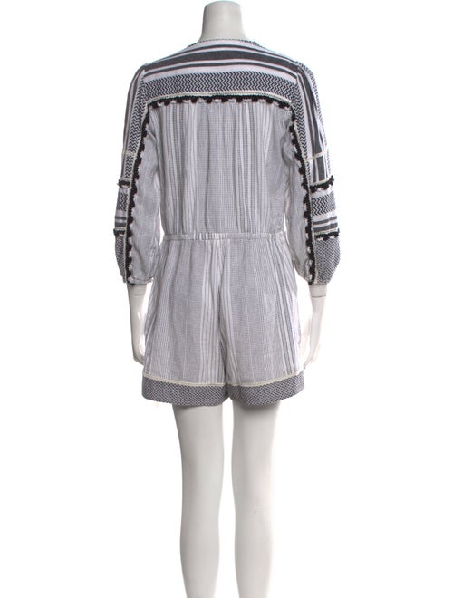 Veronica Beard Printed V-Neck Romper