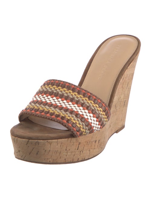 Veronica Beard Suede Printed Slides