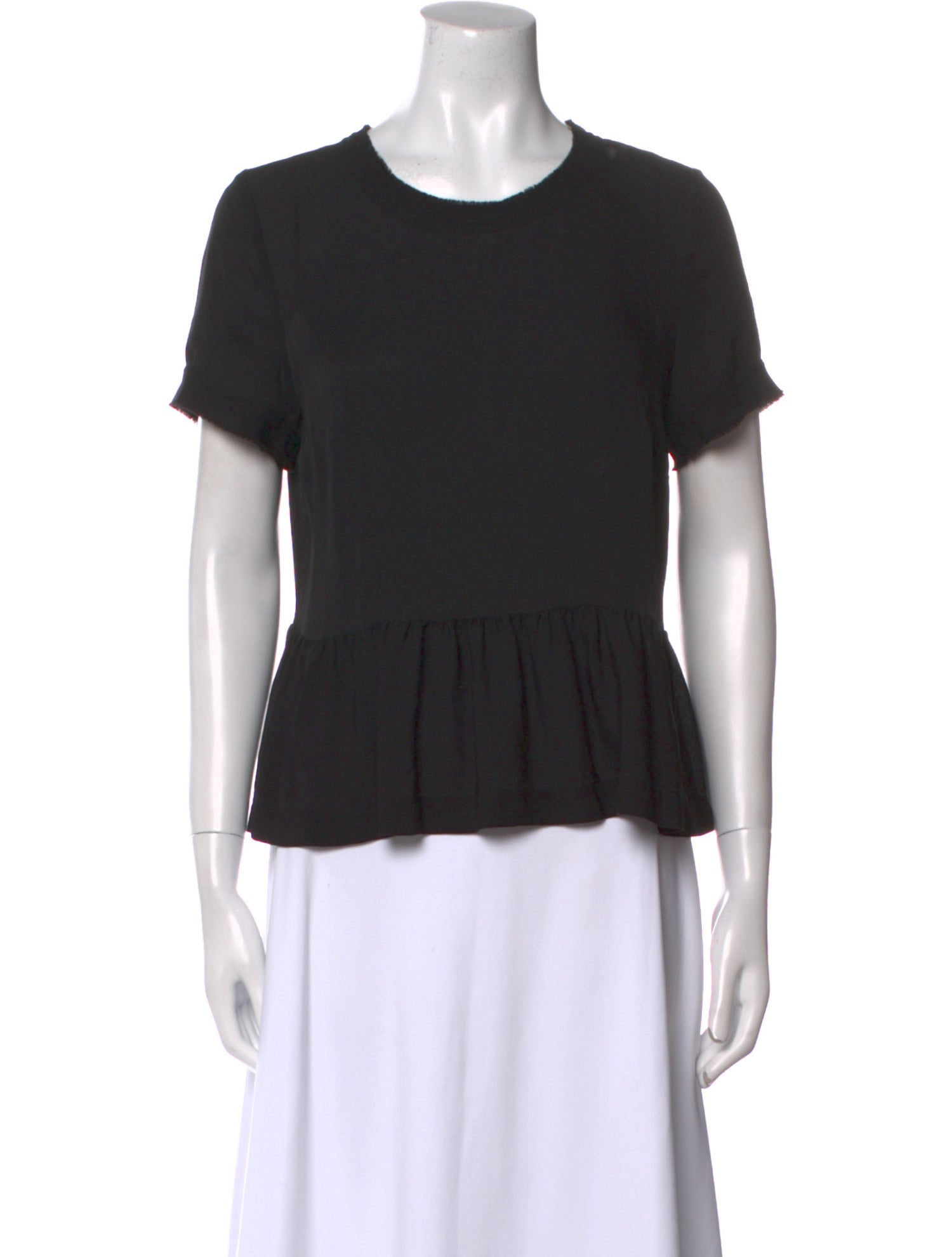 Veronica Beard Silk Crew Neck T-Shirt