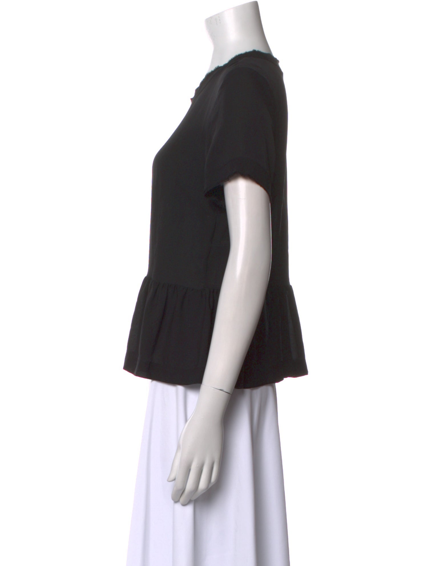 Veronica Beard Silk Crew Neck T-Shirt