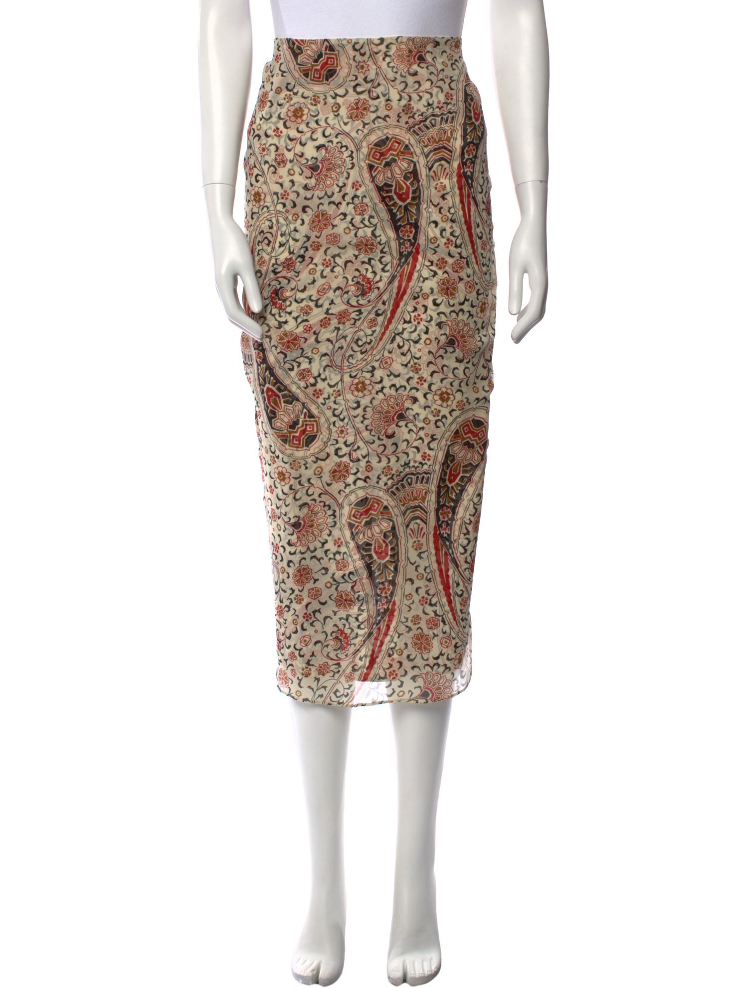 Veronica Beard Silk Midi Length Skirt