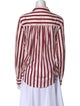 Veronica Beard Striped Long Sleeve Button-Up Top