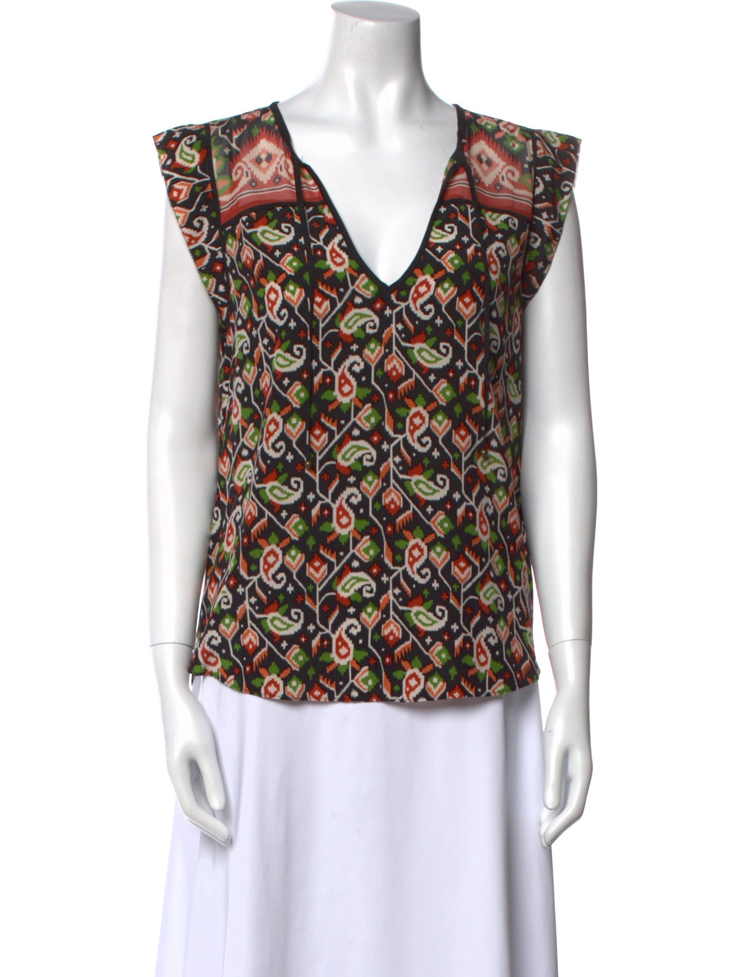 Veronica Beard Silk Printed Blouse