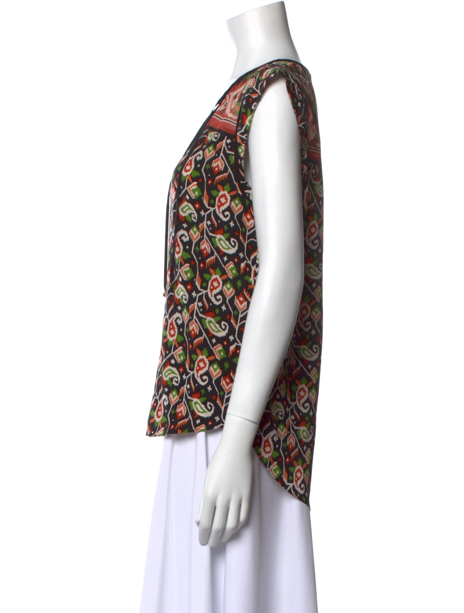 Veronica Beard Silk Printed Blouse