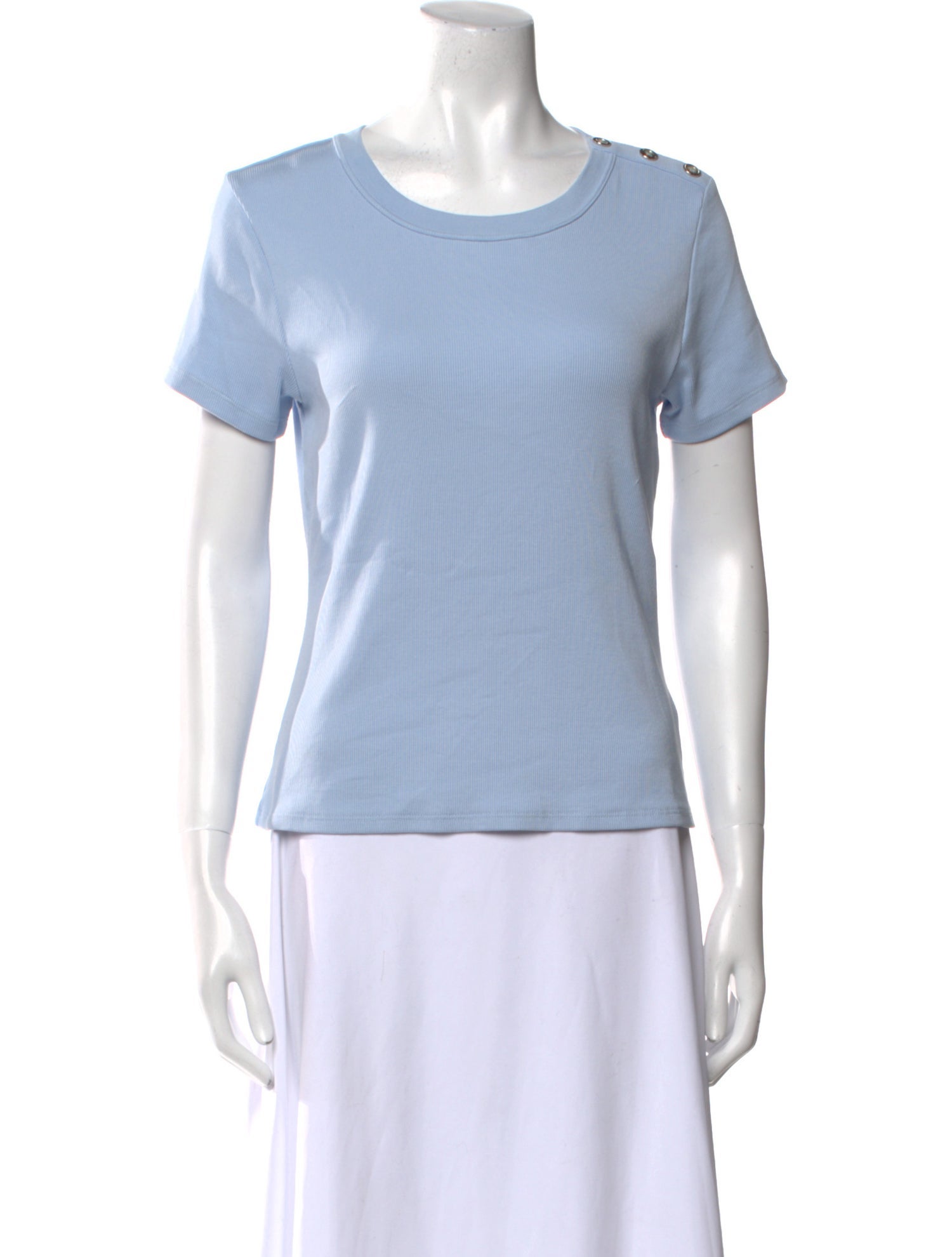 Veronica Beard Scoop Neck Short Sleeve T-Shirt
