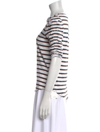 Veronica Beard Striped Crew Neck T-Shirt