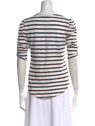 Veronica Beard Striped Crew Neck T-Shirt