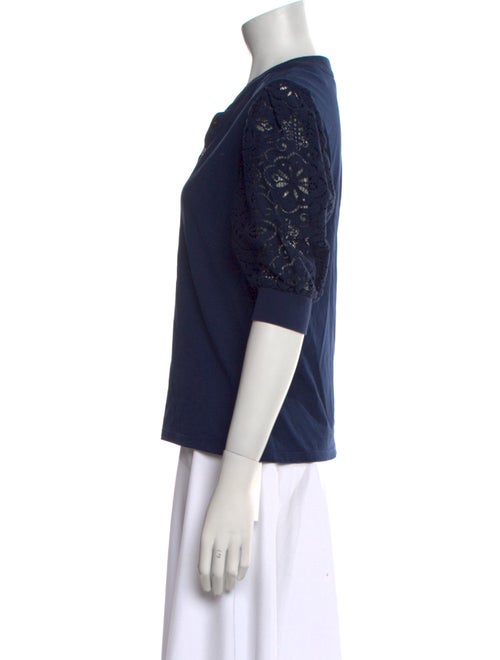 Veronica Beard V-Neck Short Sleeve Polo