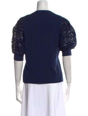 Veronica Beard V-Neck Short Sleeve Polo