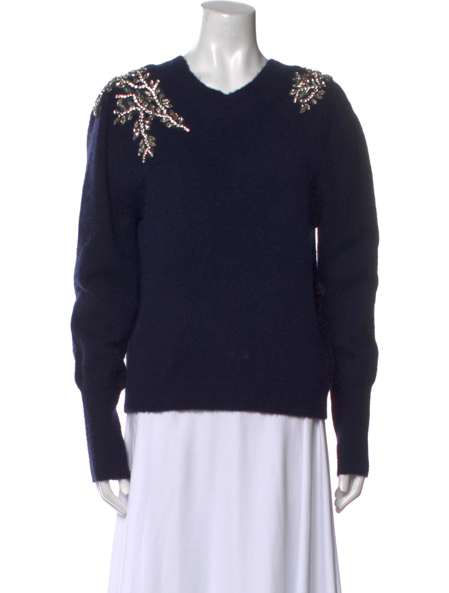 Veronica Beard Graphic Print V-Neck Sweater