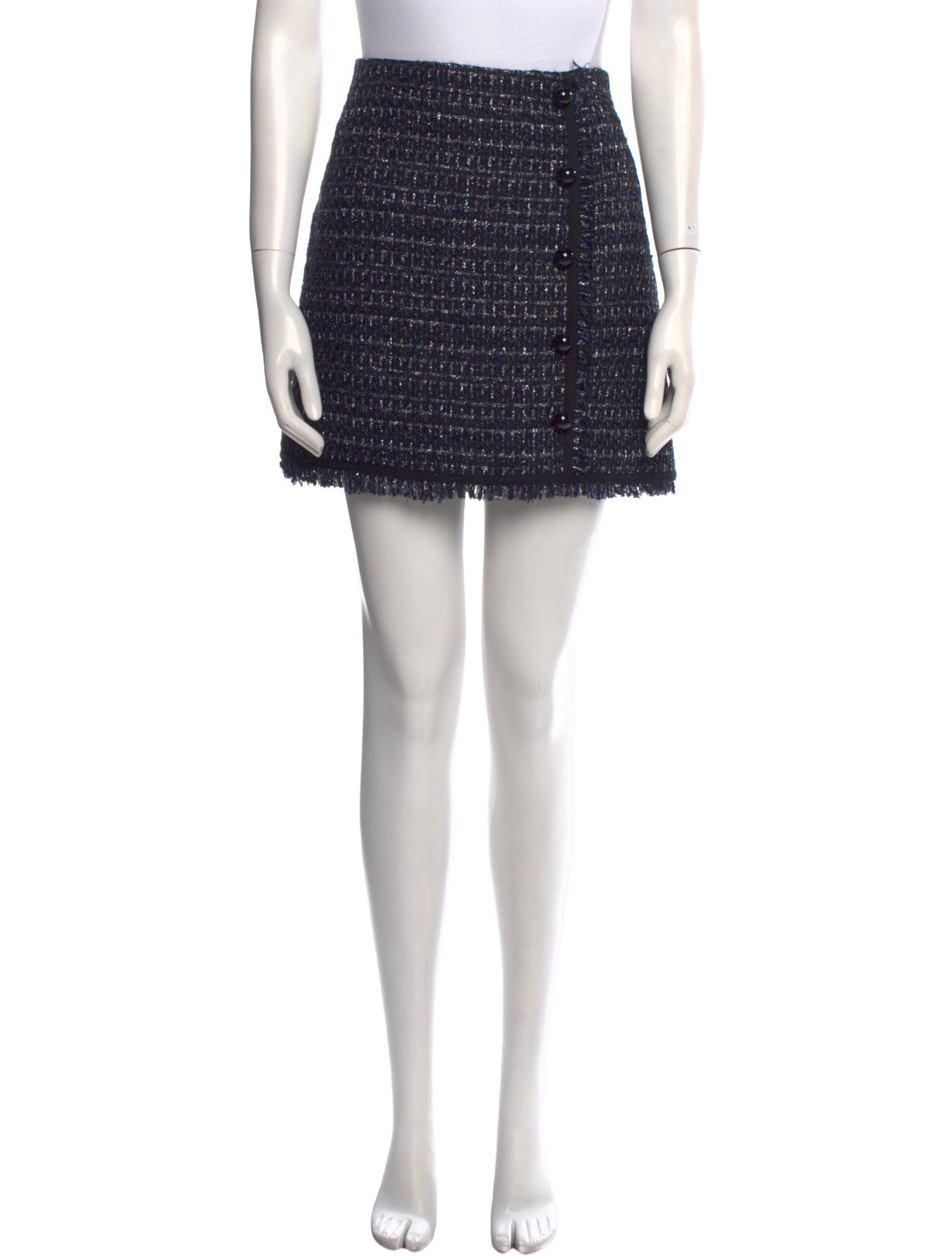 Veronica Beard Glitter Accents Mini Skirt