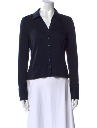 Veronica Beard Long Sleeve Button-Up Top