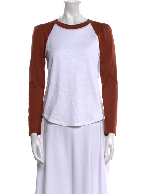 Veronica Beard Colorblock Pattern Crew Neck Top