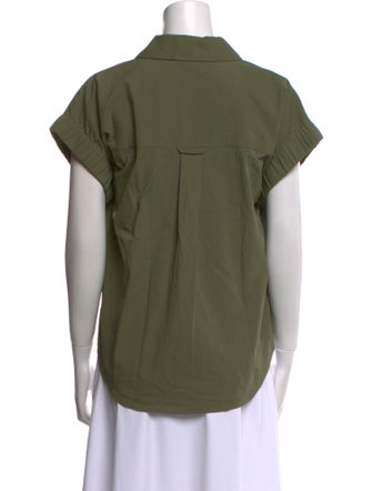 Veronica Beard Short Sleeve Button-Up Top