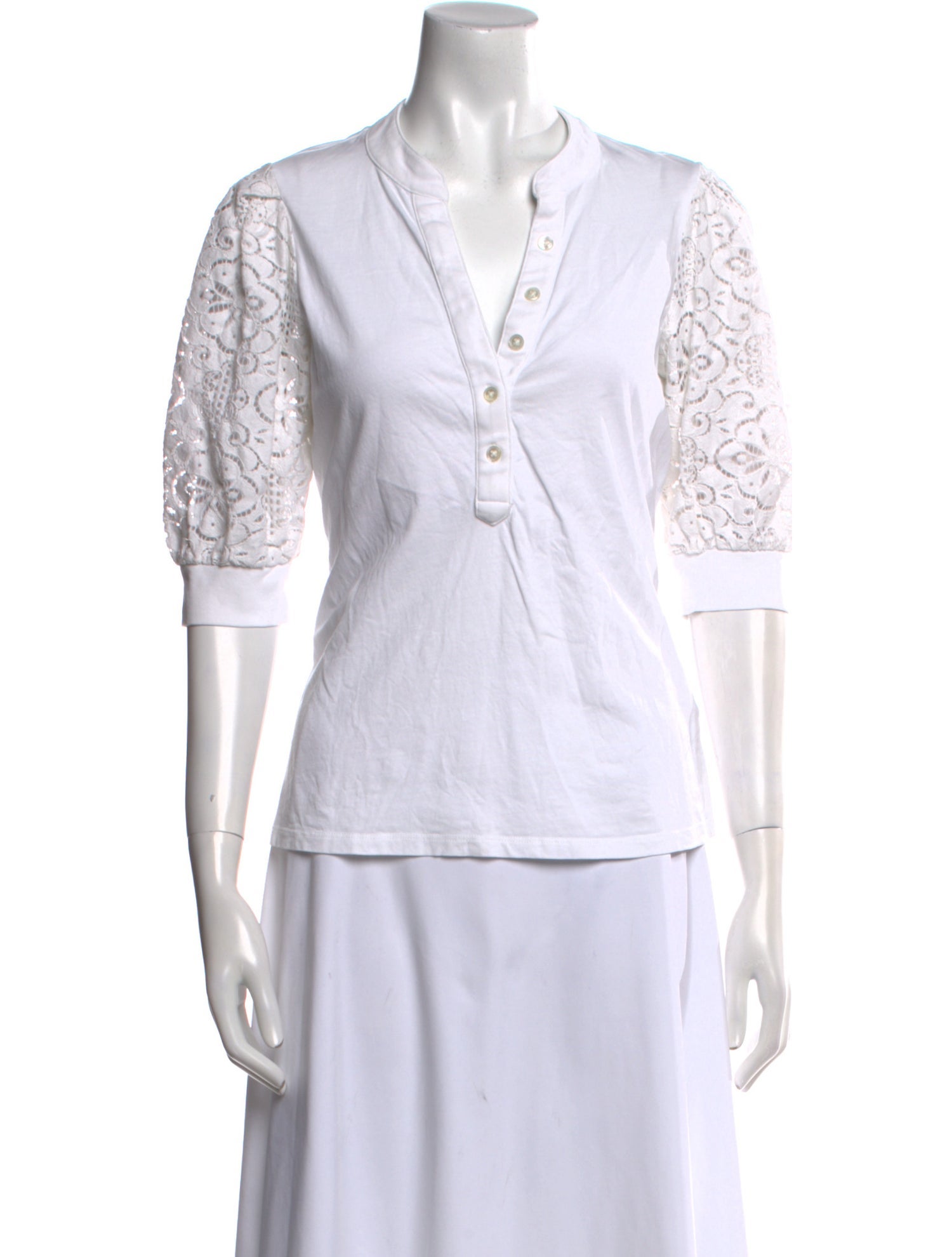 Veronica Beard V-Neck Three-Quarter Sleeve Tunic