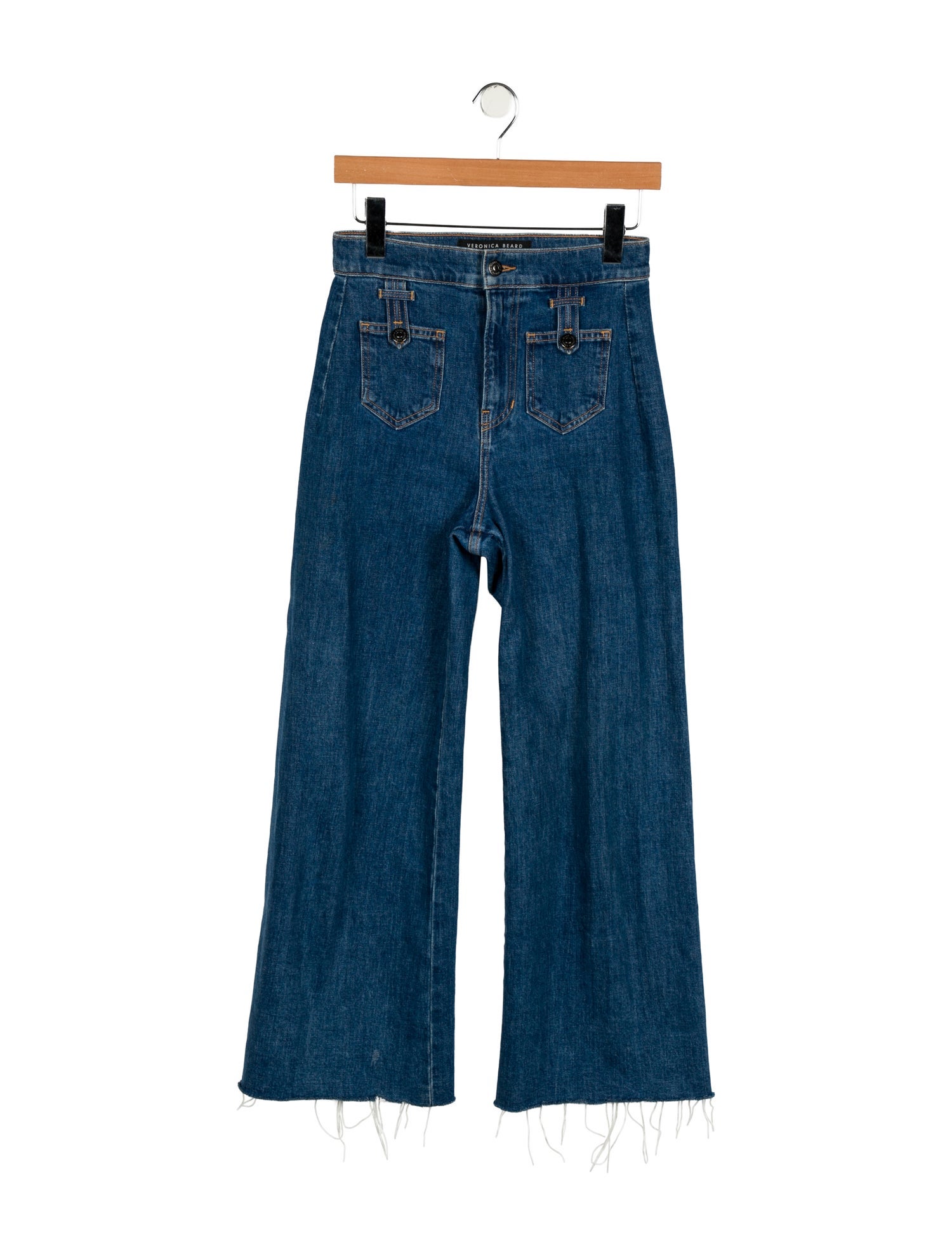 Veronica Beard High-Rise Wide Leg Jeans